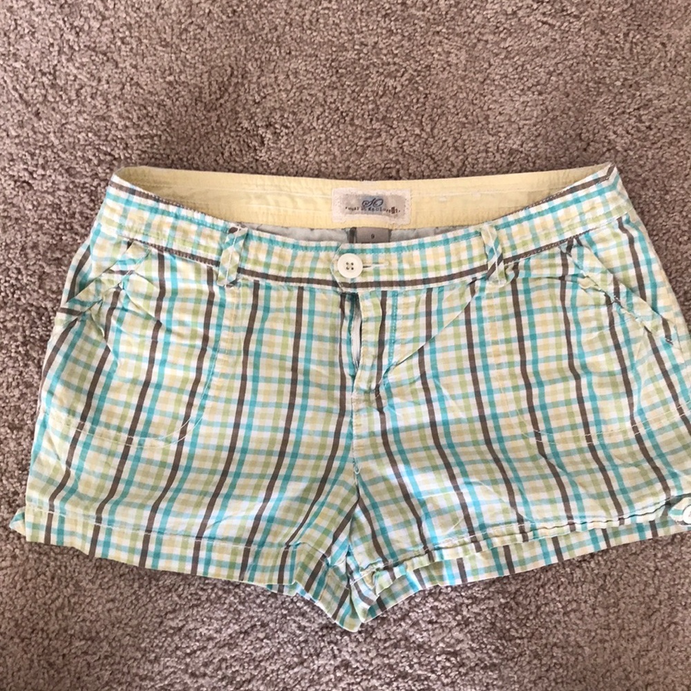SO plaid cotton shorts